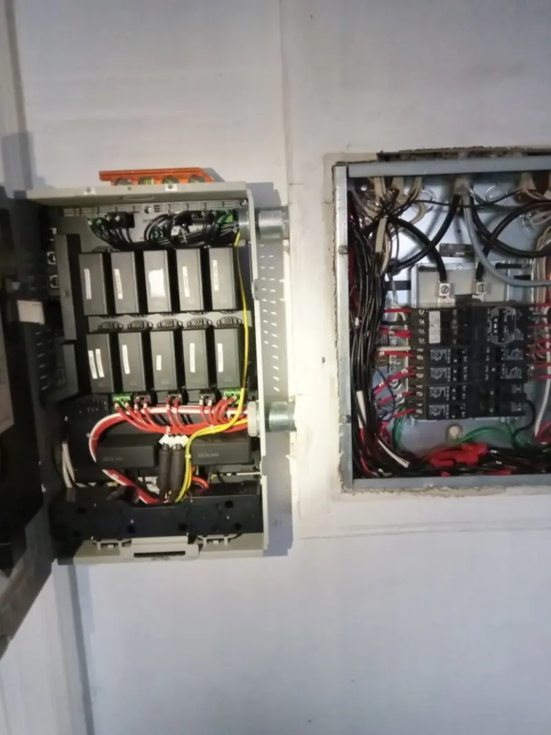 Electrical panel upgrade completed for Security Camera Wiring in Redmond